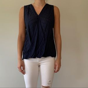 Navy cross top